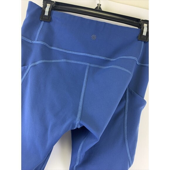 Athleta All In Reaction 7/8 Tight Blue Legging Laser Cut Design 82308 Medium - Picture 7 of 14